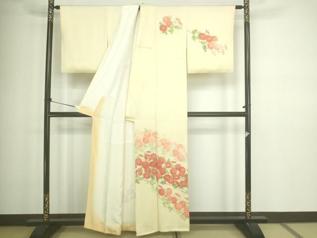 平和屋着物■訪問着 刺繍 枝花文 正絹 逸品 DABC0040sf