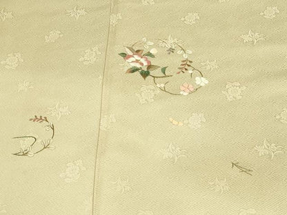 平和屋着物■訪問着 刺繍 花唐草文 正絹 逸品 DABC0102sf
