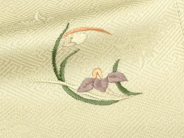 平和屋着物■訪問着 刺繍 花唐草文 正絹 逸品 DABC0102sf