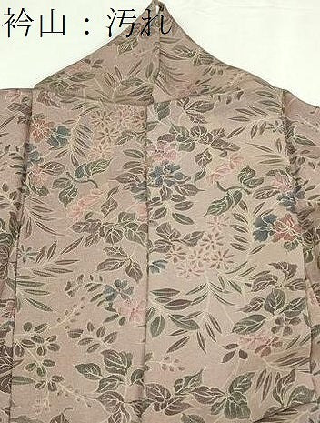 平和屋着物■上質な小紋 草花文 ロング丈 正絹 逸品 DABC0105sf