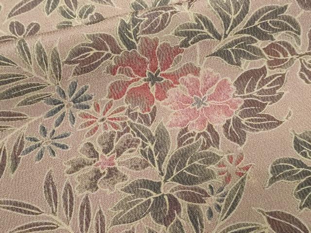 平和屋着物■上質な小紋 草花文 ロング丈 正絹 逸品 DABC0105sf