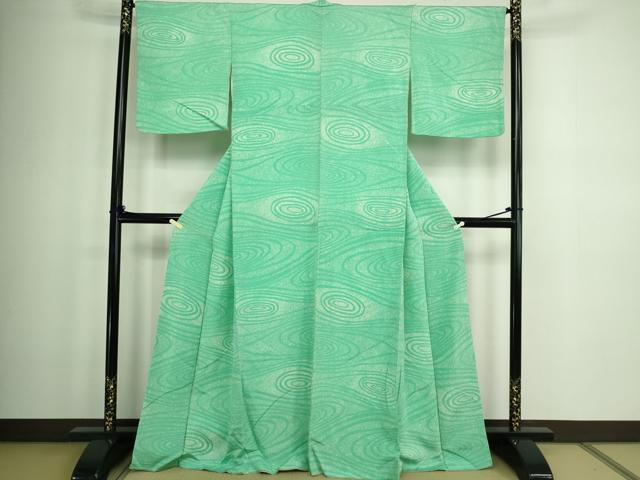 平和屋着物■上質な小紋 流水文 正絹 逸品 DABC0115sf