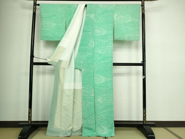 平和屋着物■上質な小紋 流水文 正絹 逸品 DABC0115sf