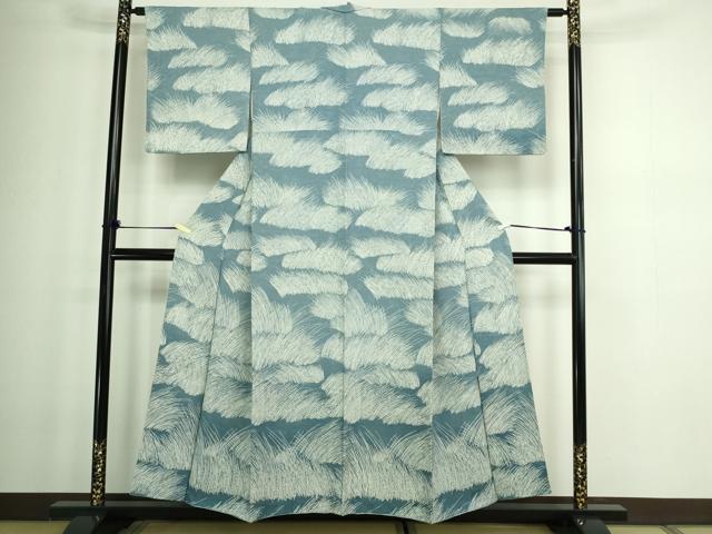 平和屋着物■上質な小紋 草葉文 正絹 逸品 DABC0118sf
