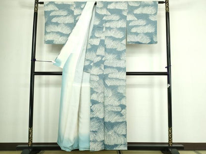 平和屋着物■上質な小紋 草葉文 正絹 逸品 DABC0118sf