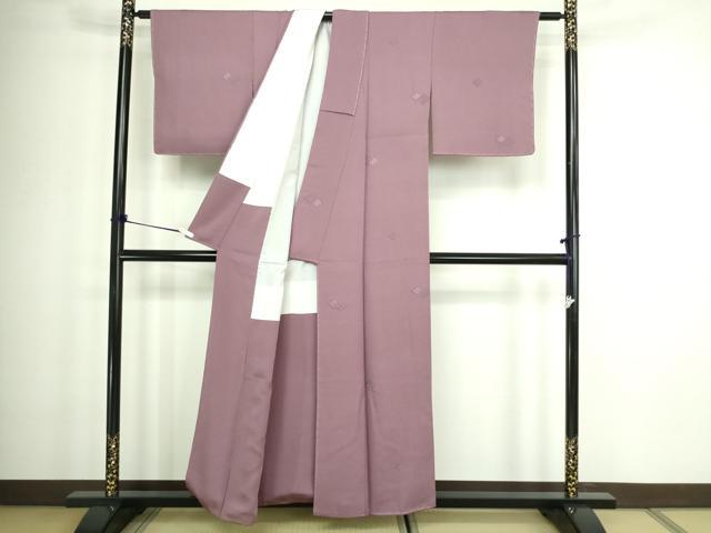 平和屋着物■上質な小紋 花菱文 銀糸 正絹 逸品 DABC0122sf