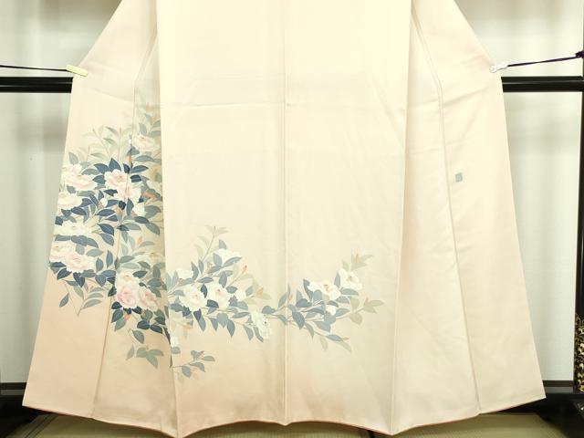 平和屋着物■訪問着 友禅 作家物 枝花文 暈し染め 銀彩 正絹 逸品 DABC0133sf