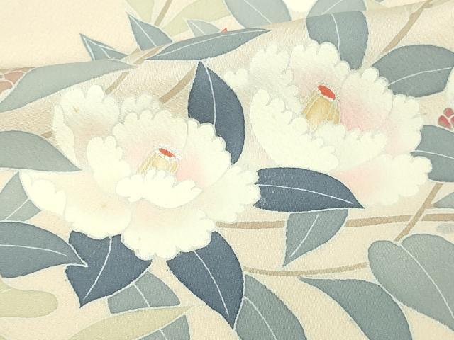 平和屋着物■訪問着 友禅 作家物 枝花文 暈し染め 銀彩 正絹 逸品 DABC0133sf