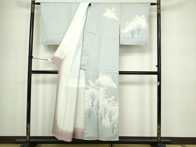 平和屋着物■訪問着　樹林文　正絹　逸品　未使用　DABC0268sf