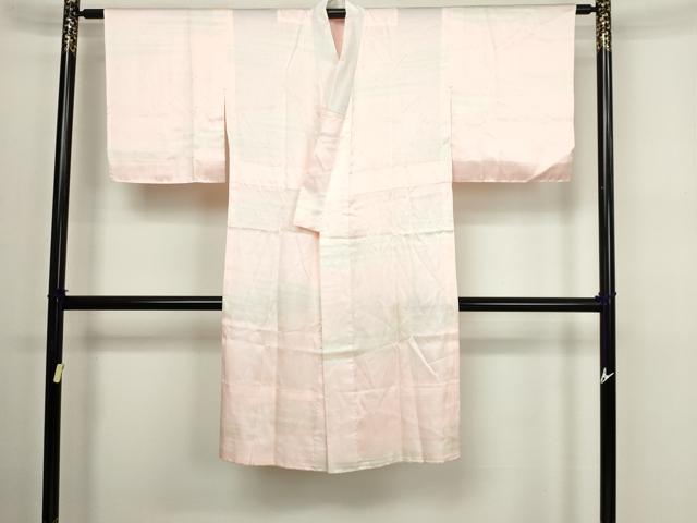 平和屋着物■長襦袢 無双仕立て 横段地紋 暈し染め 正絹 逸品 DABC0271sf