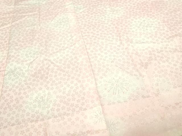 平和屋着物■長襦袢 無双仕立て 舞花文 暈し染め 正絹 逸品 DABC0273sf