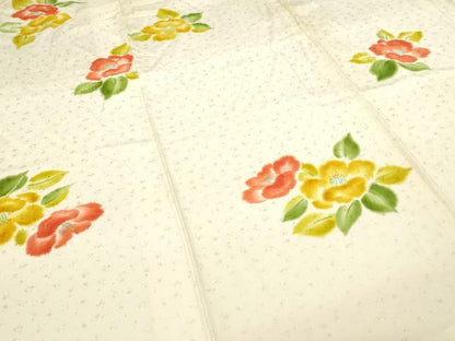 平和屋着物■上質な小紋 手描き 舞花文 暈し染め 正絹 逸品 DABC0279sf