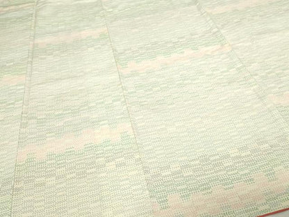 平和屋着物■上質な紬　横段文　正絹　逸品　DABC0287sf