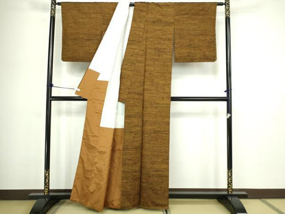 平和屋着物■上質な紬 霞文 正絹 逸品 DABC0304sf