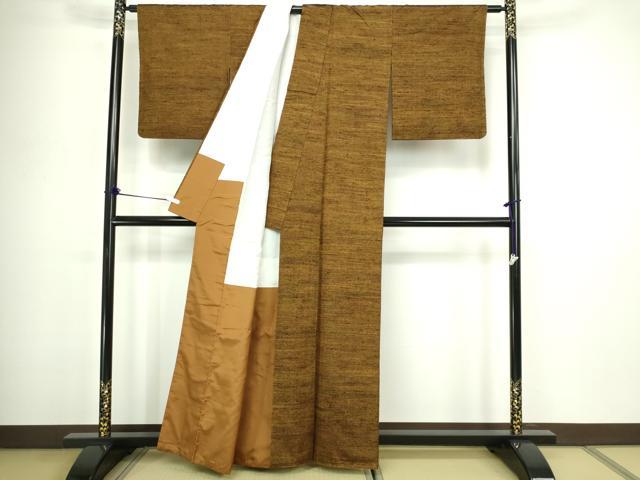 平和屋着物■上質な紬 霞文 正絹 逸品 DABC0304sf