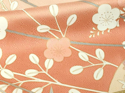 平和屋着物■訪問着 駒刺繍 地紙枝梅文 暈し染め 金彩 正絹 逸品 DABC0307sf