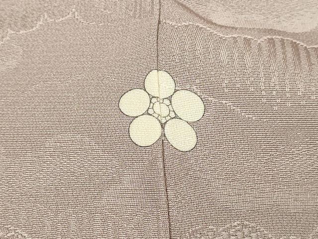平和屋着物■上質な色無地 雲重ね地紋 胡桃染色 正絹 逸品 DABC0315sf