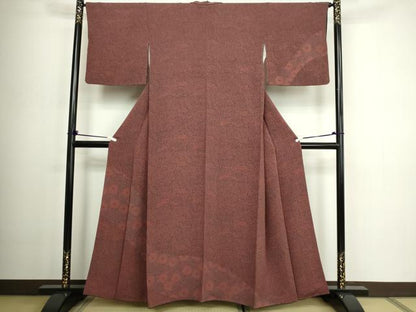 平和屋着物■訪問着 江戸小紋 古代菊 正絹 逸品 DABC0323sf