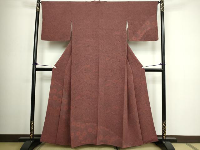 平和屋着物■訪問着 江戸小紋 古代菊 正絹 逸品 DABC0323sf