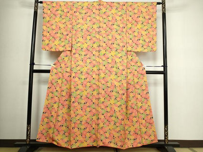 平和屋着物■上質な小紋 枝梅文 鮫小紋柄 正絹 逸品 DABC0331sf