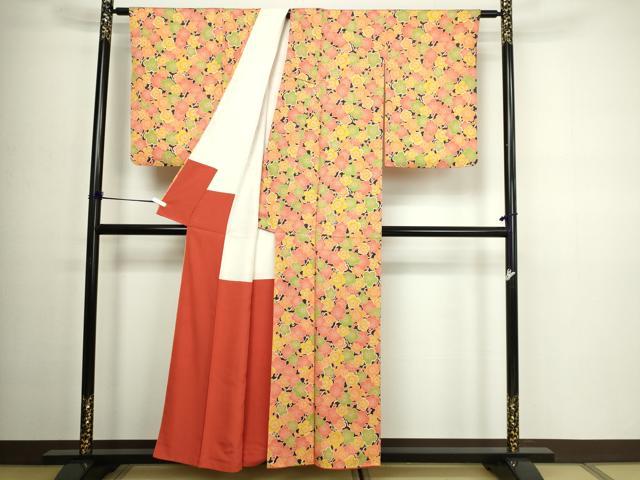 平和屋着物■上質な小紋 枝梅文 鮫小紋柄 正絹 逸品 DABC0331sf