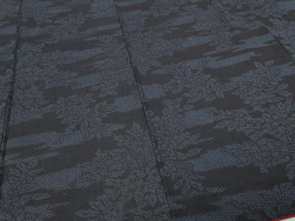 平和屋着物■結城紬 草葉文 正絹 逸品 DABC0340sf