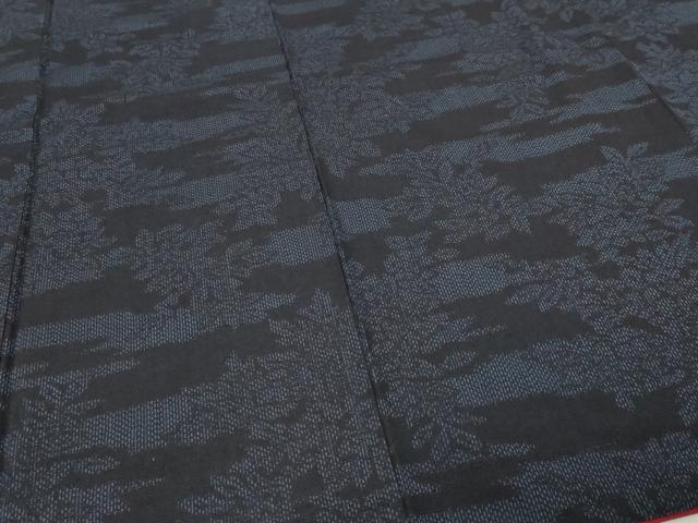 平和屋着物■結城紬 草葉文 正絹 逸品 DABC0340sf