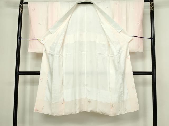 平和屋着物■長襦袢 袷 草花地紋 暈し染め 正絹 逸品 DABC0346sf