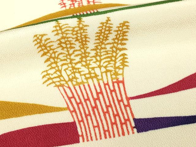 平和屋着物■上質な小紋 草葉文 金彩 正絹 逸品 DABC0415sf