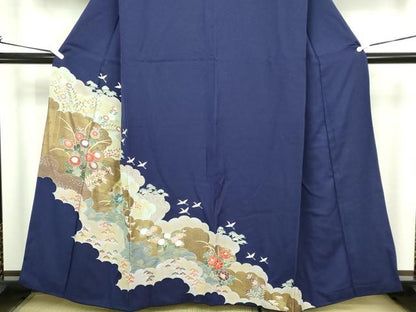 平和屋着物■訪問着　草花文　暈し染め　金彩　正絹　逸品　DABC0432sf