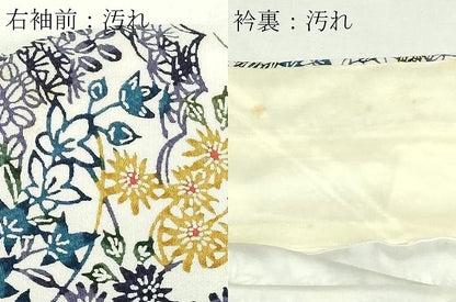平和屋着物■上質な小紋 草花文 正絹 逸品 DABC0442sf