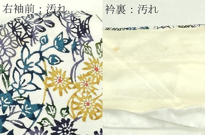 平和屋着物■上質な小紋 草花文 正絹 逸品 DABC0442sf