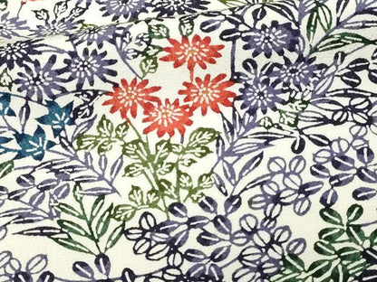 平和屋着物■上質な小紋 草花文 正絹 逸品 DABC0442sf