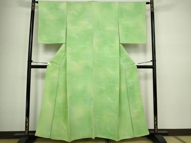 平和屋着物■上質な小紋 雲重ね文 暈し染め 正絹 逸品 DABC0445sf