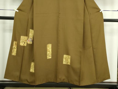 平和屋着物■訪問着　駒刺繍　草花文　金彩　正絹　逸品　DABC0505sf