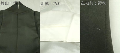 平和屋着物■豪華黒留袖 扇面花鳥文 金彩 正絹 逸品 DABC0507sf
