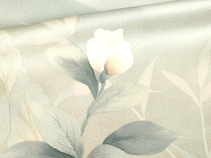 平和屋着物■訪問着 手描き 草花文 暈し染め 正絹 逸品 DABC0510sf