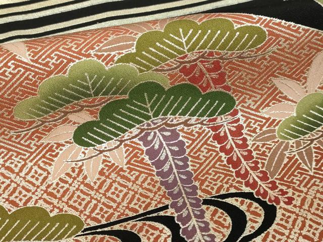 平和屋着物■豪華黒留袖 作家物 駒刺繍 花車文 松竹梅 金銀彩 正絹 逸品 DABC0512sf