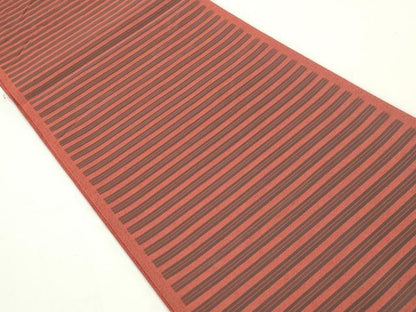 平和屋着物◎六通柄袋帯 横段文 正絹 逸品 DABC0579qa