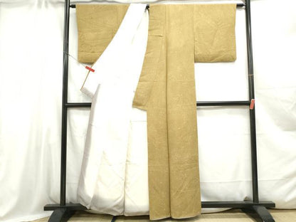 平和屋着物■上質な小紋 枝葉文 暈し染め 正絹 逸品 DABC0587qa