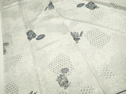 平和屋着物■上質な小紋 貝桶花文 正絹 逸品 DABC0588qa