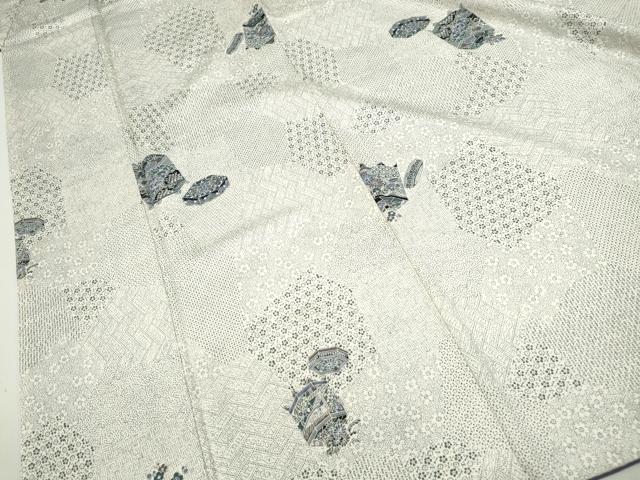 平和屋着物■上質な小紋 貝桶花文 正絹 逸品 DABC0588qa