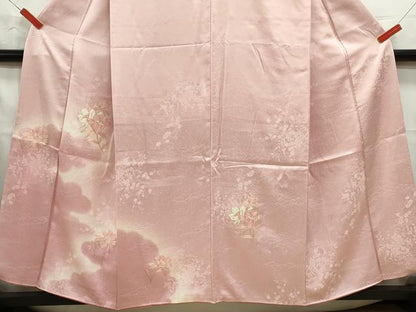平和屋着物■訪問着 駒刺繍 草花文 暈し染め 正絹 逸品 DABC0592qa