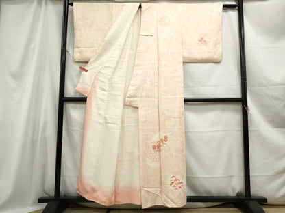 平和屋着物■訪問着 刺繍 花丸文 暈し染め 正絹 逸品 DABC0593qa