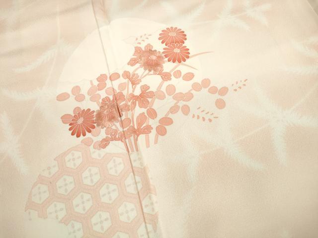 平和屋着物■訪問着 刺繍 花丸文 暈し染め 正絹 逸品 DABC0593qa