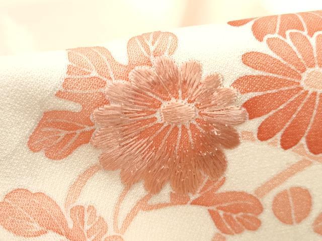平和屋着物■訪問着 刺繍 花丸文 暈し染め 正絹 逸品 DABC0593qa
