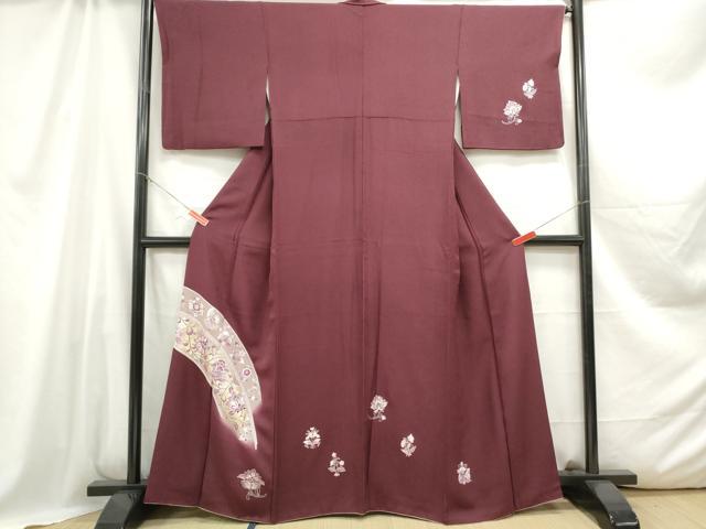 平和屋着物■訪問着 更紗花文 金銀彩 正絹 逸品 DABC0594qa