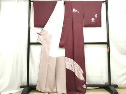 平和屋着物■訪問着 更紗花文 金銀彩 正絹 逸品 DABC0594qa