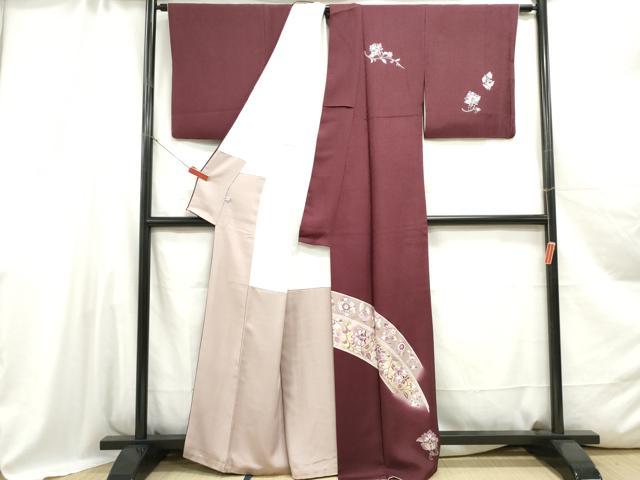 平和屋着物■訪問着 更紗花文 金銀彩 正絹 逸品 DABC0594qa