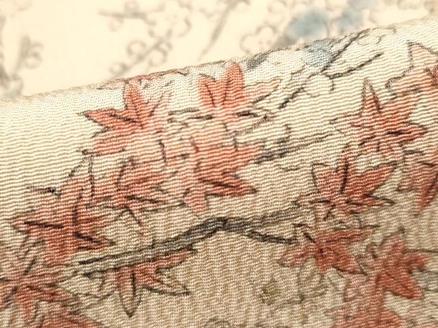 平和屋着物■上質な小紋 風景花車文 正絹 逸品 DABC0601qa